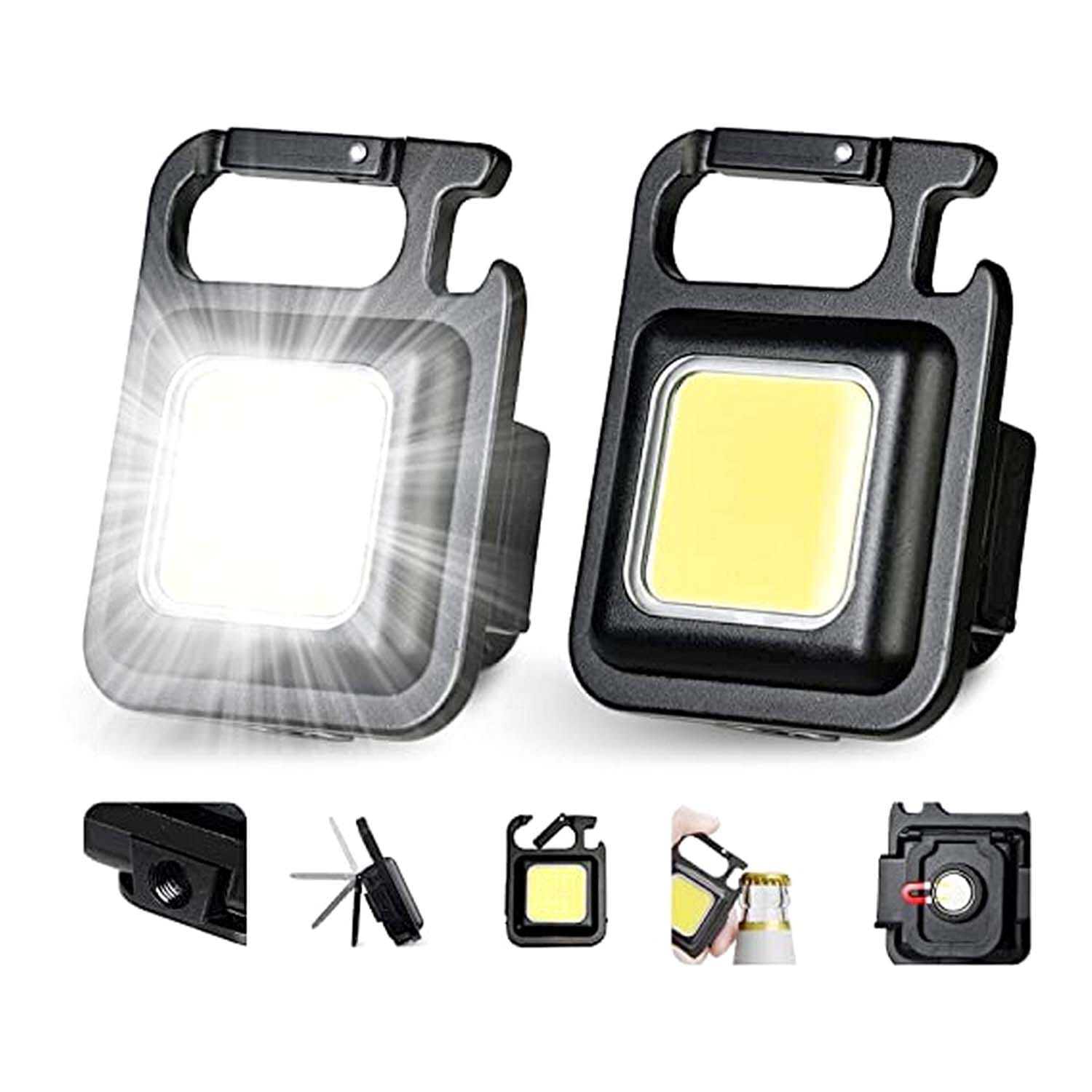Mini LED Flashlight Work Light Portable Pocket Flashlight Keychains USB Rechargeable For Outdoor Camping Small Light