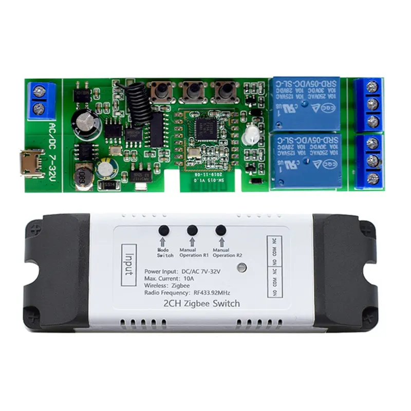 FORIDE 2 Channel Tuya Zigbee Smart Wifi Electric Linear Actuator Motor Controller DC/AC 7-32V Smart Switch