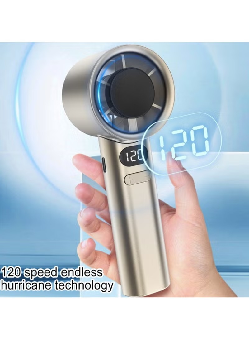 M11 High Speed Handheld Fan USB Turbine Handheld Violent Fan Infinite Speed Control Mini Portable Small Fan Summer Holiday Gift
