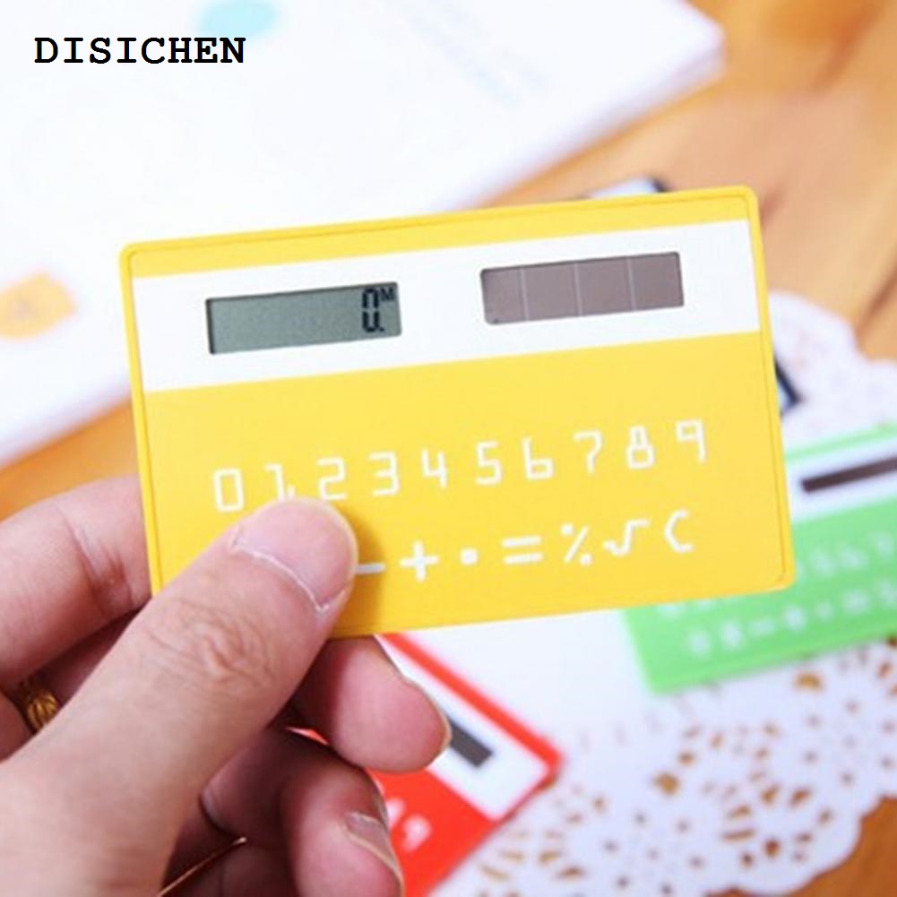 DISICHEN 2025 New Durable Helpful Card Type Pocket Calculator Solar Powered Mini Calculator Creative for Travel