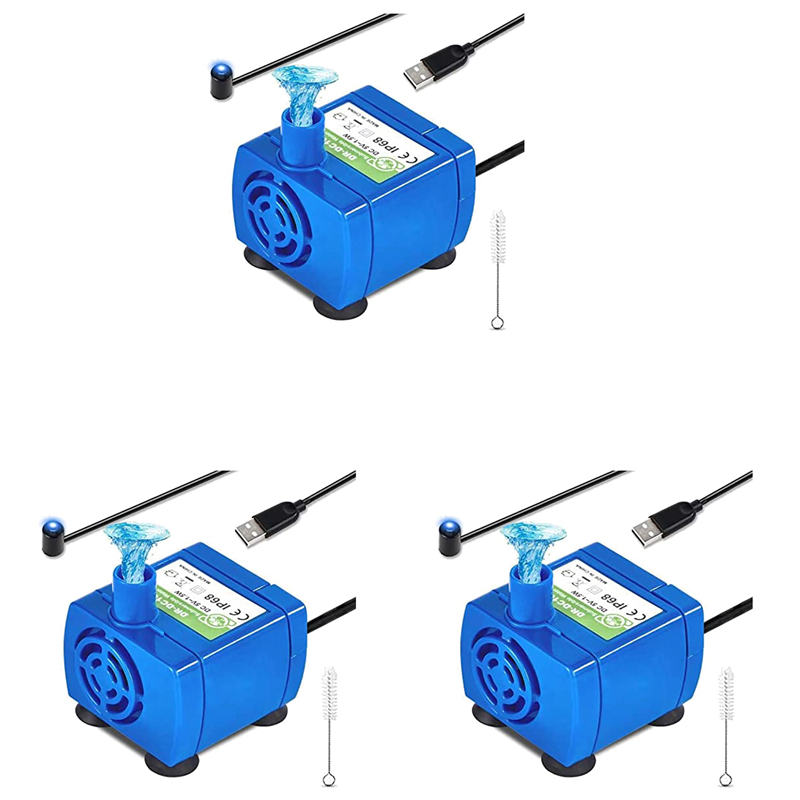 NAMUNY 3X Cat Water Fountain Pump, Pet Water Fountain Pump Replacement Pump -DC160 Motor for Round, Flower Cap Cat Fountain