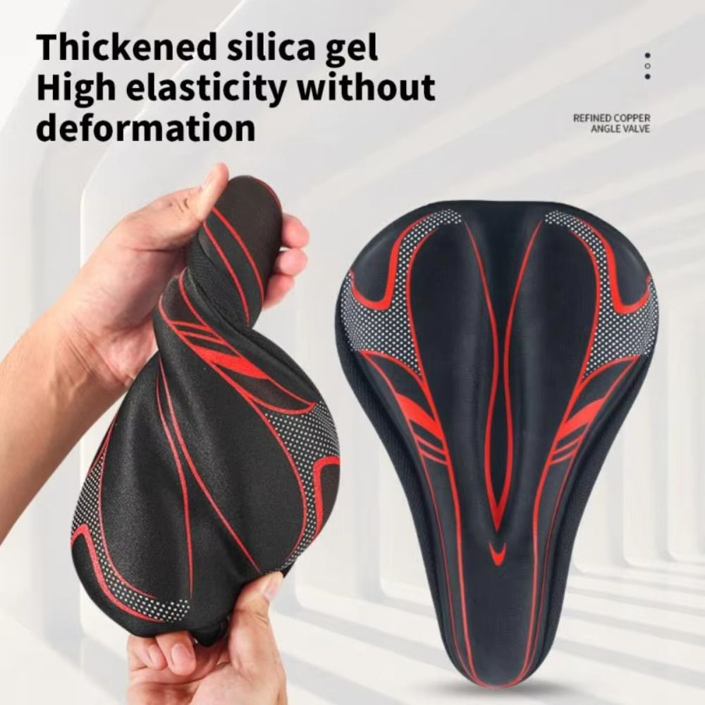 New Silicone Sponge Seat Cushion Cover Grey Red Blue Four Season Universal MTB Bicycle Cushion Breathable Outdoor Anti-Slip Cover