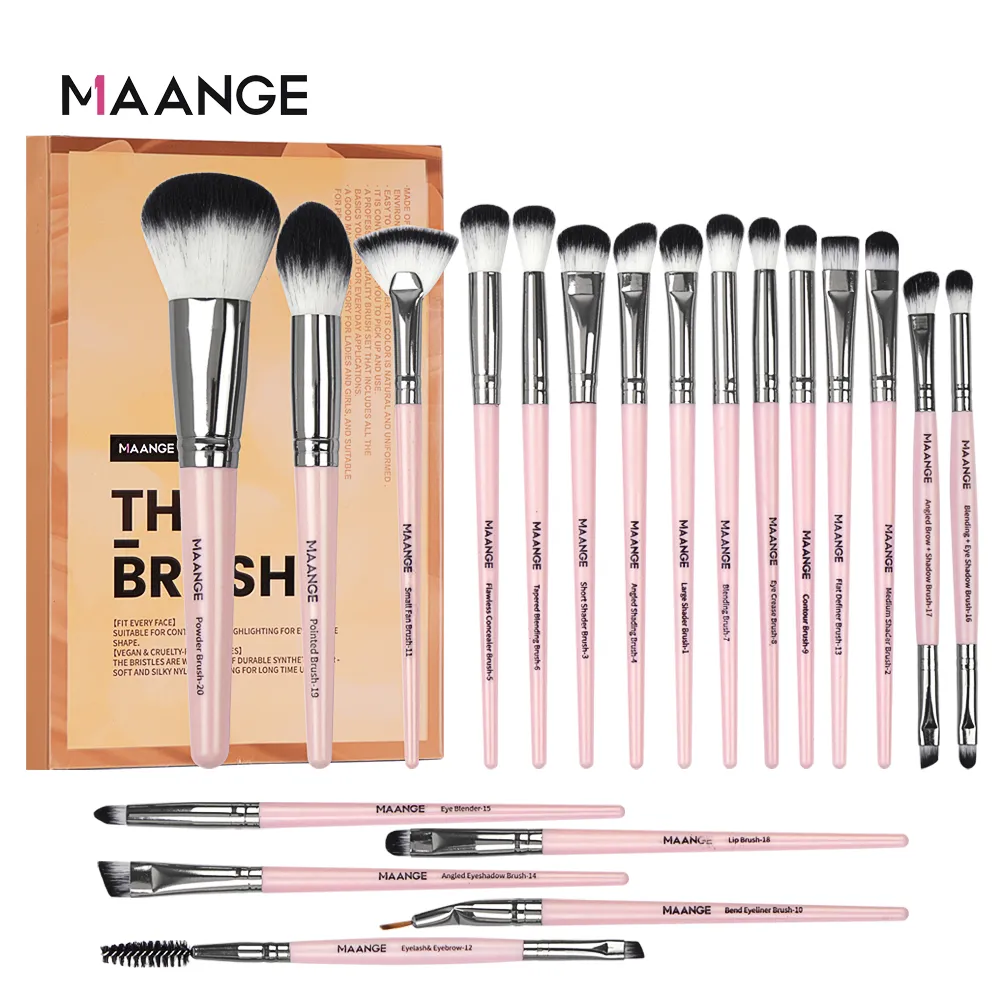 MAANGE 20pcs Professional Makeup Brushes Set Cosmetic Tools MAG5748FQ+ZH
