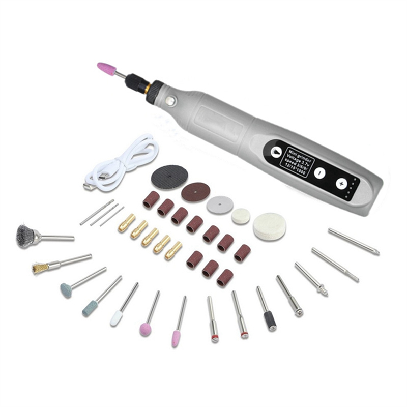 Mini Cordless Rotary Tool Kit, 5-Speed Multi-Purpose 3.7V Power Rotary Tool for Sanding Polishing Drilling DIY Crafts