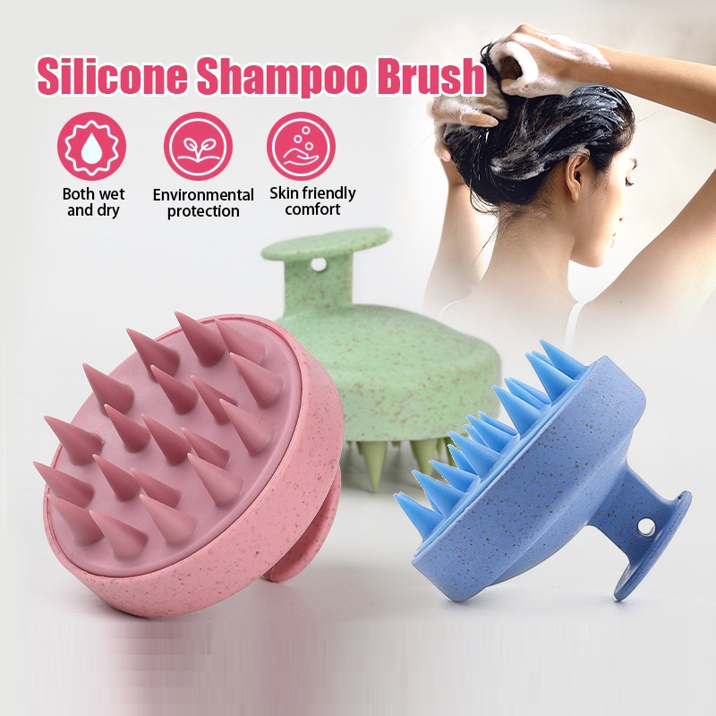 Silicone Scalp Massager Shampoo Brush | Portable Soft Scalp Scrubber for Deep Cleaning & Relaxing Shower/Bath Spa