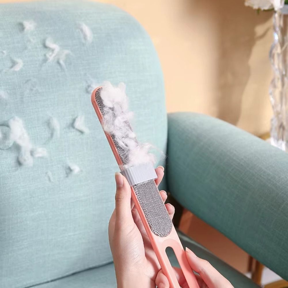 Portable Double-Sided Pet Hair Removal Brush Electrostatic Sticky Self Cleaning Dog Cat Hair Remover Reusable Manual Lint Roller Brush Furniture