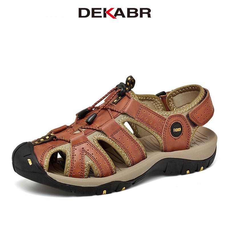 DEKABR New Casual Men Beach Breathable Flat Sandals Men's Comfortable Lightweight Outdoor Soft Comfort Shoes Men Dropshipping 38-46