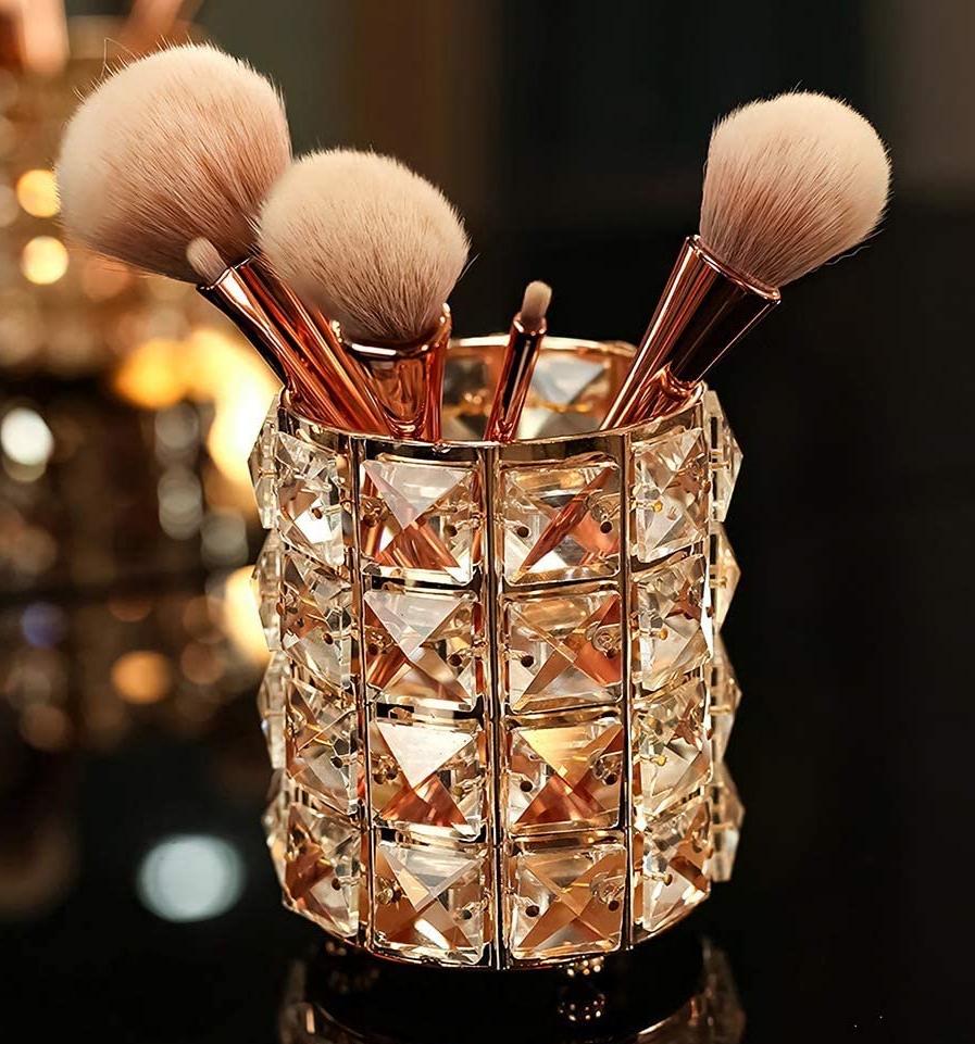 Crystal Makeup Brush Storage