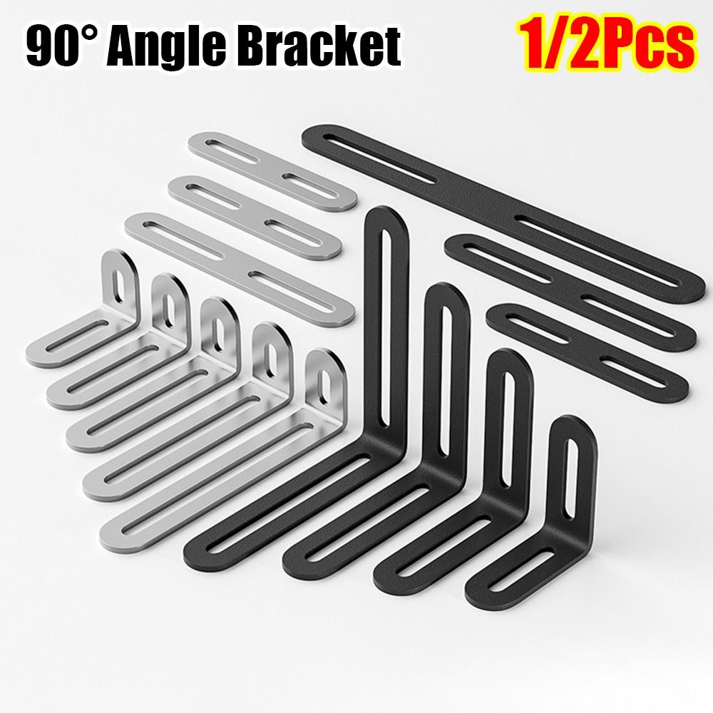 1/2Pcs Durable Cabinet Screens Wall Angle Bracket Stainless Steel 90 Degree Right Angle Corner Brace Joint Furniture Fastener L Shape Shelf Support Bracket