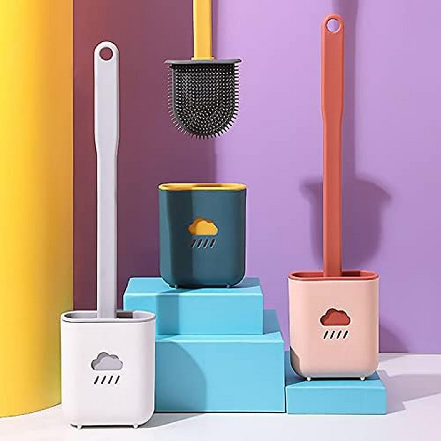 Toilet Brush, Scrub Brush, Toilet Brush Toilet Brush Silicone Brush, Toilet Scrub Brush