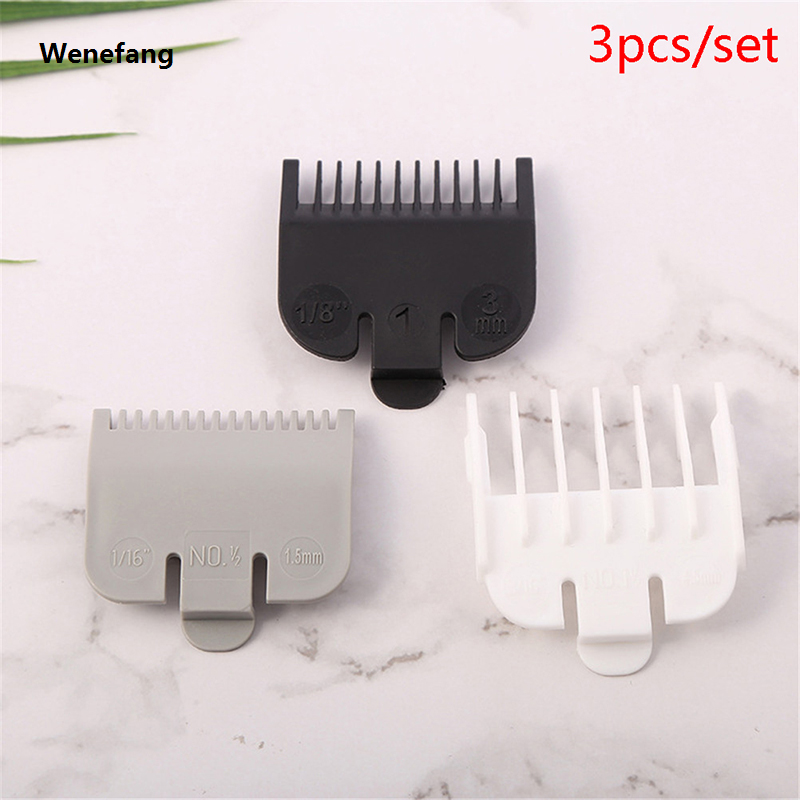 Wenefang 3Pcs 1.5mm/3mm/4.5mm Hair Clipper Replacement Sheath Limit Comb Sales promotion Accessory Guide Comb Professional Suitable for Wahl Trimmers