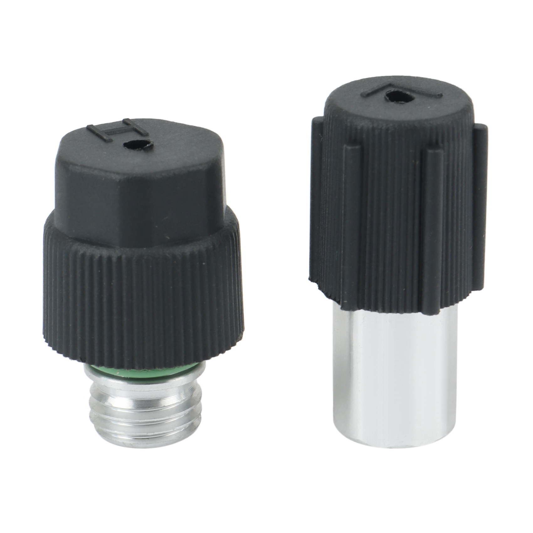NCANRUI 2Pcs AC Charging Port Service Hi/Low Ball Valves with Black Caps for