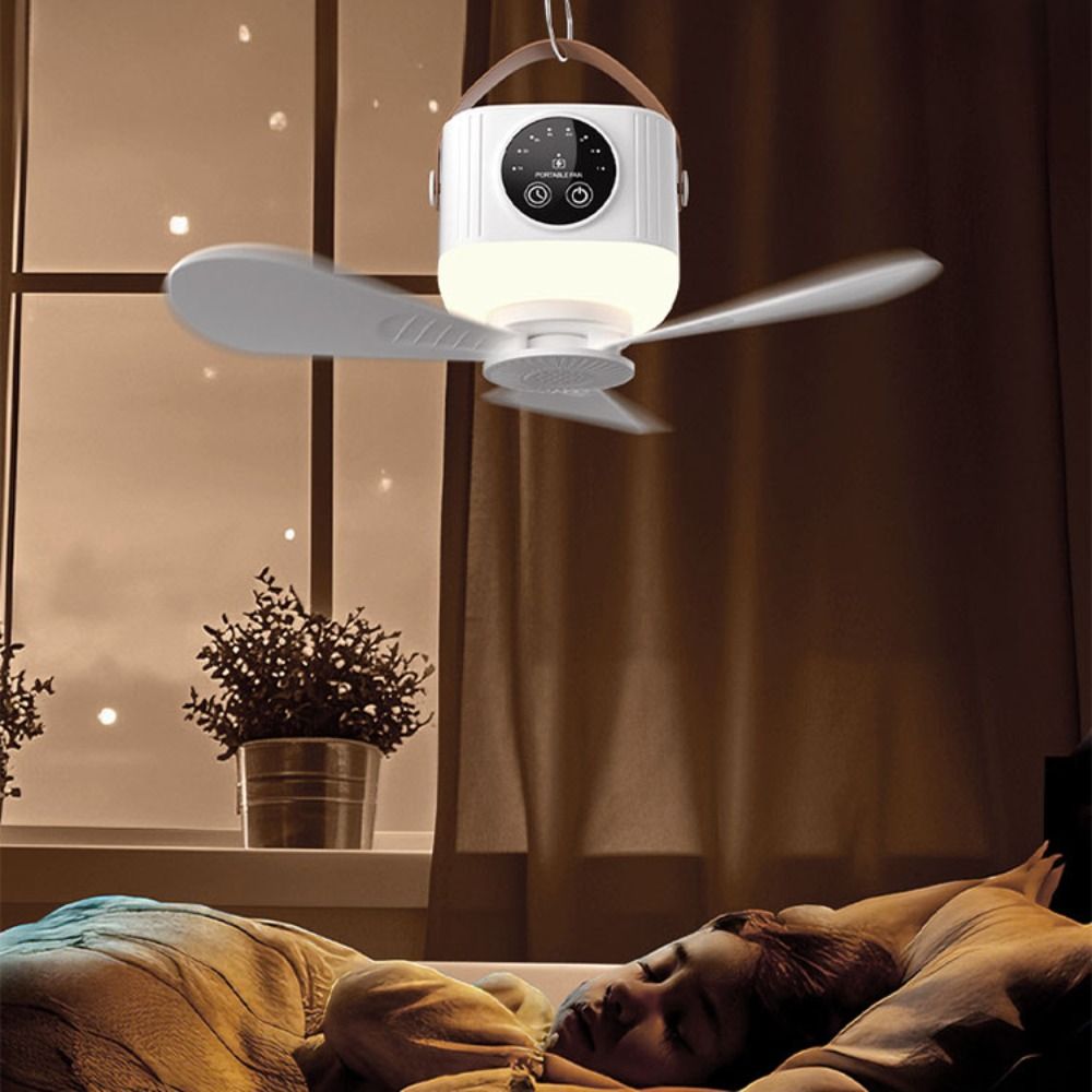 Cooling Device 3600/7200mAh Ceiling Fans with Lights LED Light 3Gears Ceiling Fan with Remote Rechargeable Powered Silent Operation Portable Ceiling Fans Bedroom