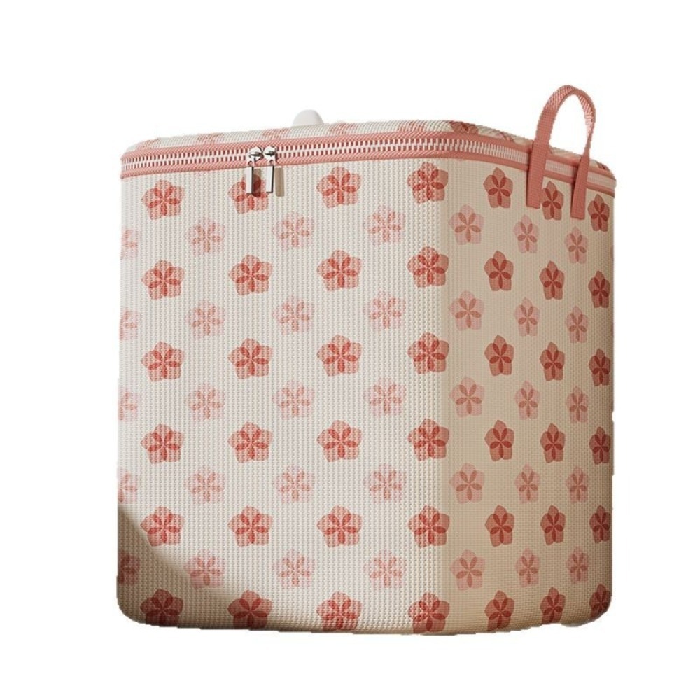 New Cherry Blossom Clothes Storage Bins Large Capacity with Handle Wardrobe Sorting Storage Bucket Dust-Proof Foldable Closet Storage Box Household Supplies