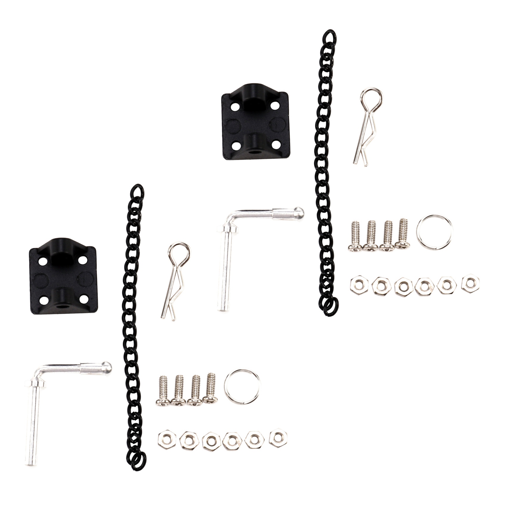 fasdaga 2X 1/10 Rc Rock Crawler Metal Tow Shackle Trailer Hook for Axial Scx10 90046 Cc01 D90 D110