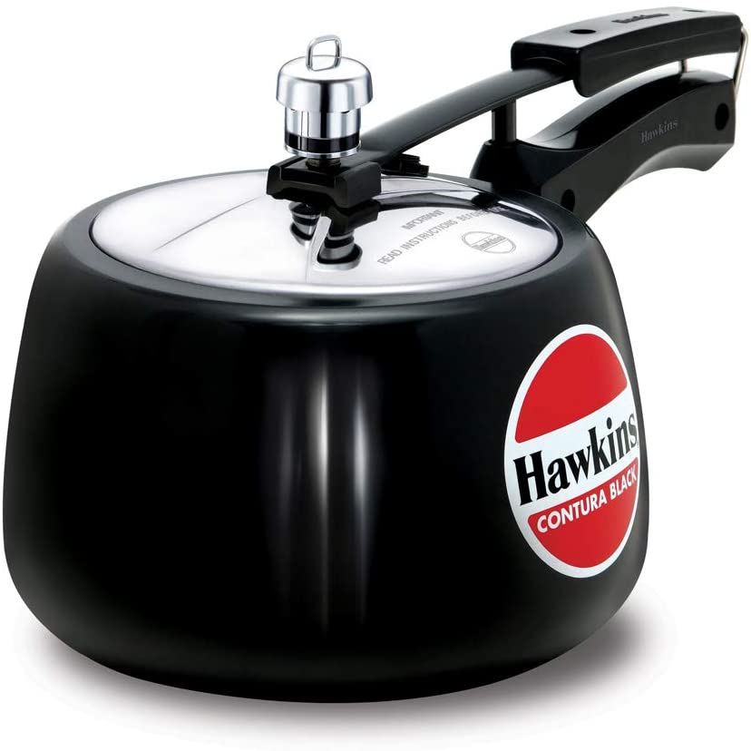 Hawkins CB30 Hard Anodised Pressure Cooker, 3-Liter, Contura Black by Mitrata