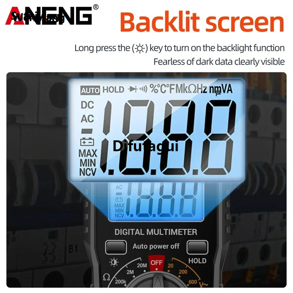 Difutagui Wenefang Sutuiying ANENG SZ06 Multimeter Digital AC/DC Current Voltage Meter 2000 【2025 Version】 Profesional Count New Ohm Resistance Diode Electric Measuring Device Tester tool