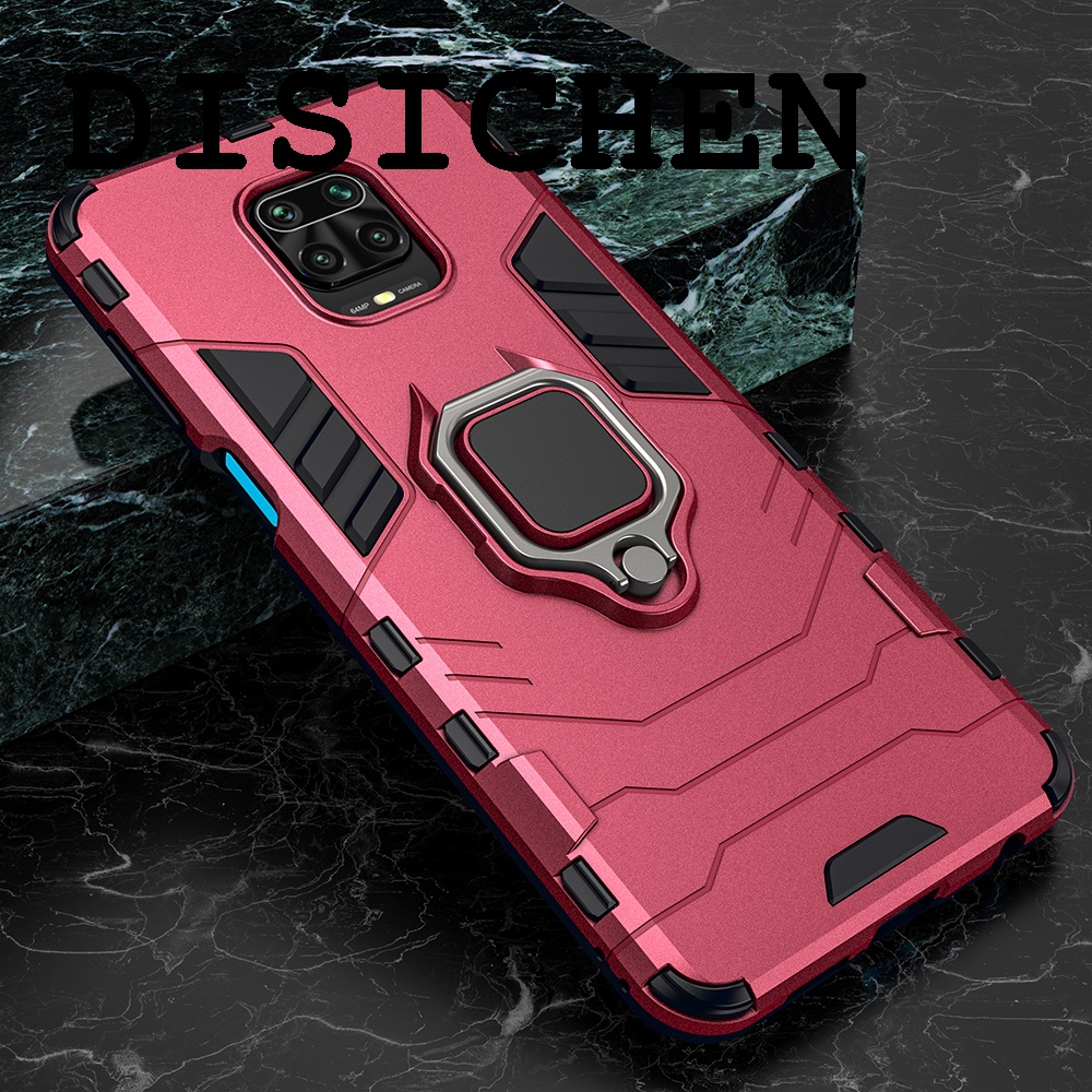 KEYSION Shockproof Armor Case for Redmi 9 Ring Stand Silicone Phone Back Cover for Xiaomi Redmi Note 9 Pro Max 9S 8 Pro 8 8A 8T