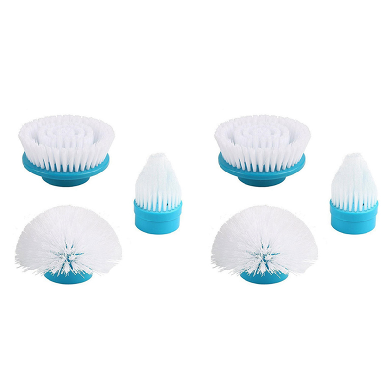 OUMERY 6Pcs Electric Cleaning Brush Heads Tile Bathroom Kitchen Multi-Purpose Uses Turbo Scrub Replaceable Brush Set