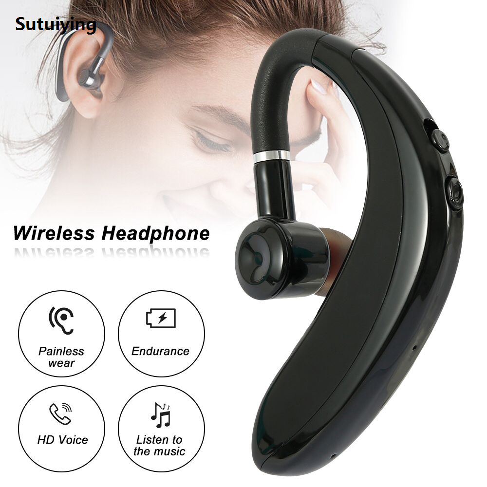 Sutuiying Wireless S109 Headphones Blutooth Earphones Earpiece Sport Earbuds Portable Business Hang Headset with microphone 136086685 Flash_LK