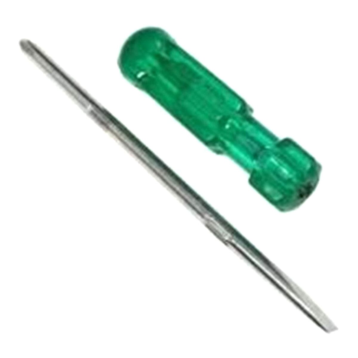 1Pcs Green Handle 2 In 1 Screwdriver | 2 In 1 Plastic Easy Grip Handle High Grade Stainless Steel Material Screwdriver