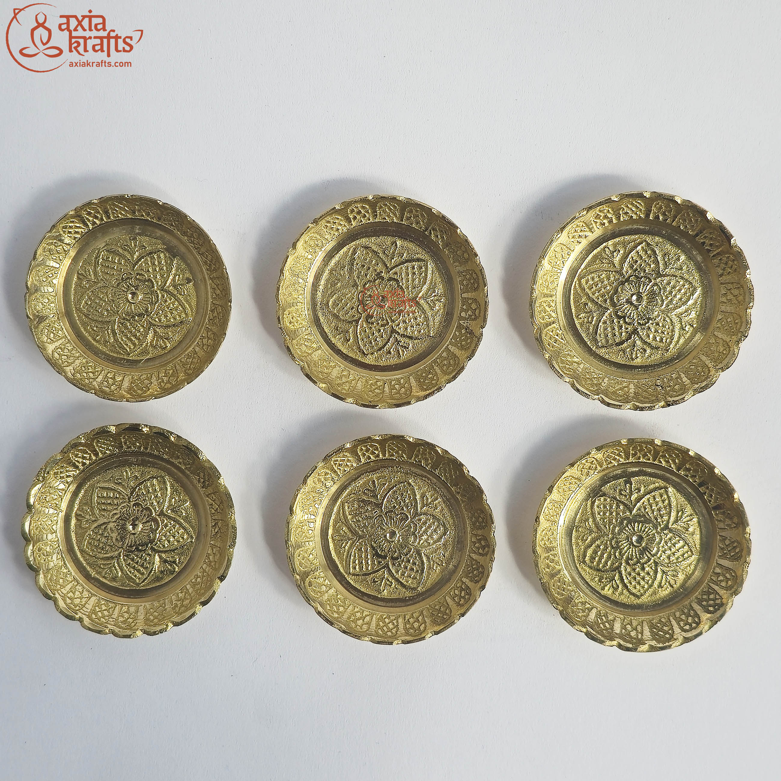 Axia Krafts Pital Bata 7 inches Brass bata Puja Axia Krafts
