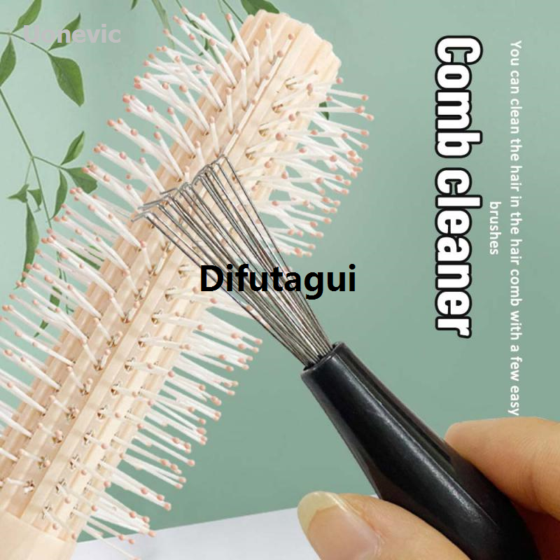 Difutagui Cleaning tools for household use, including an embedded beauty brush New New with a plastic handle for removing hair rollers and cleaning combs.