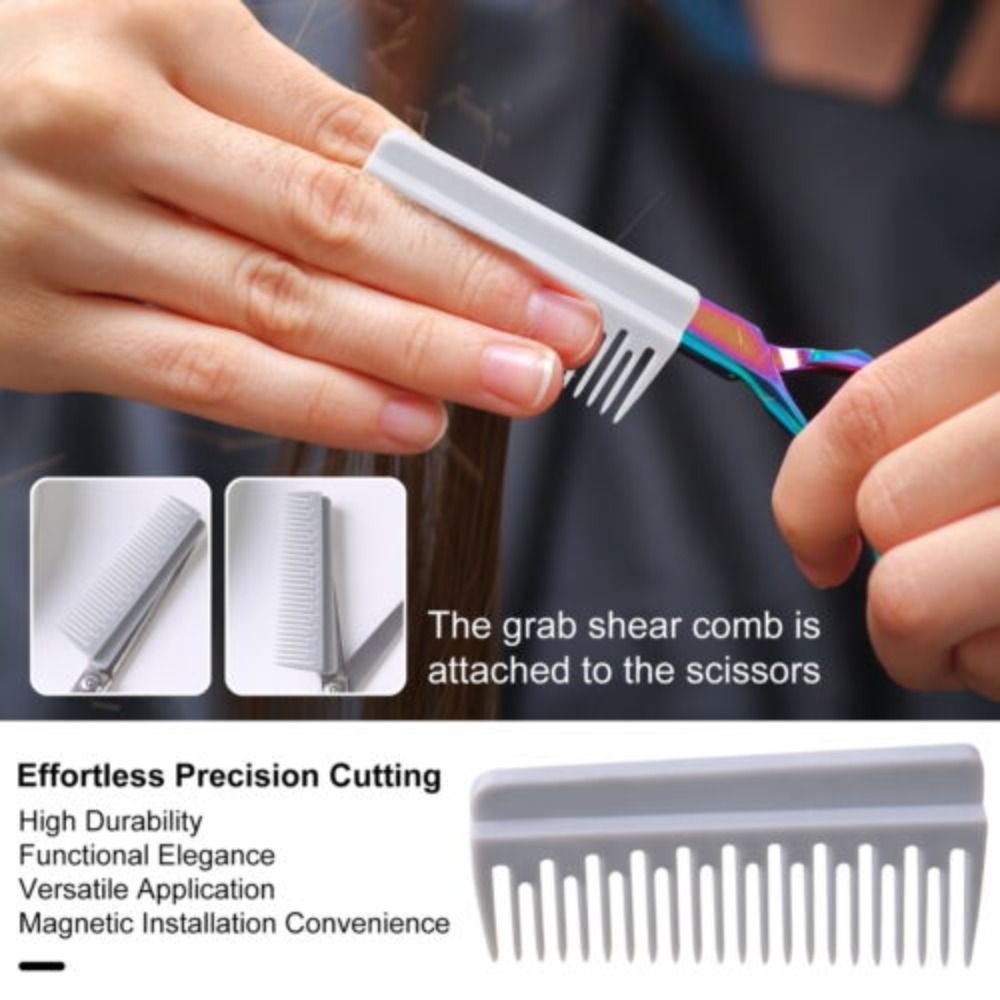 Portable Hair Stylishing Tool Hair Comb Plastic Professional Scissor Hair Cutting Comb Detachable Grooming Thinning Hair Scissor Comb for Men Women