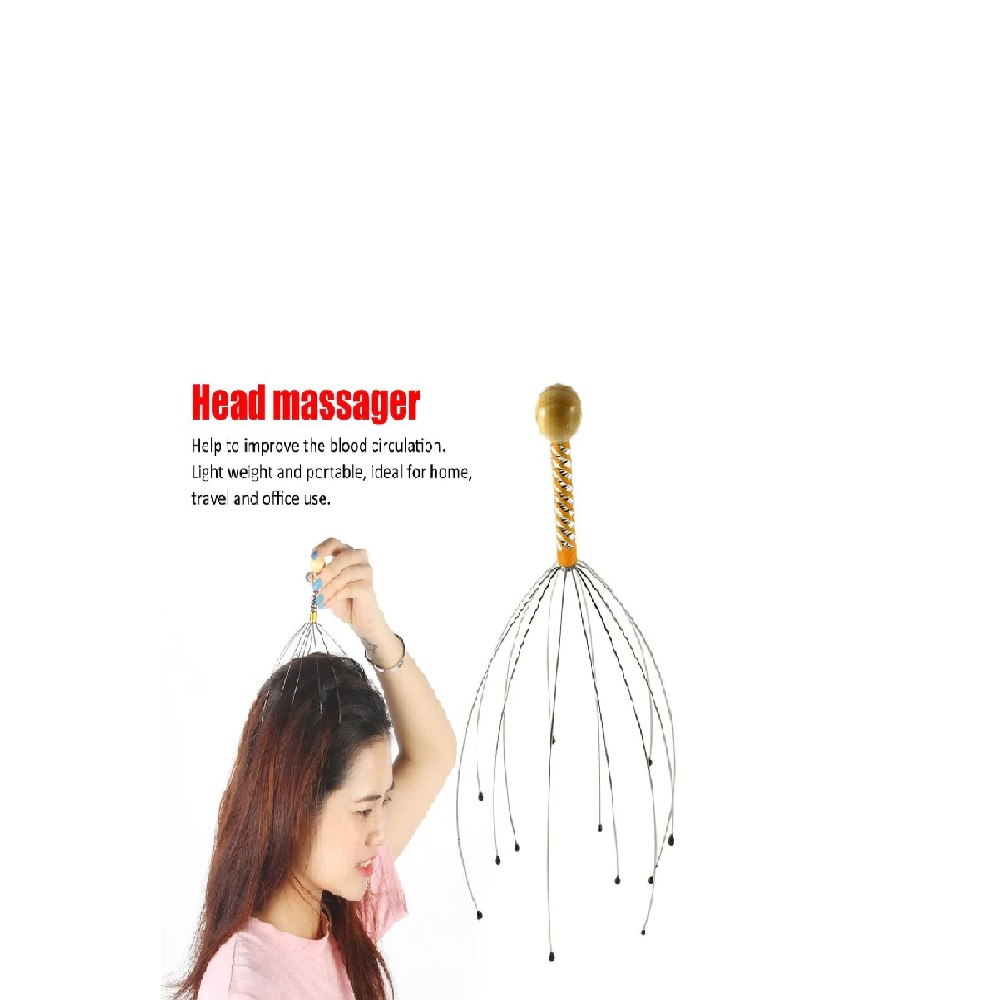 Octopus Shape Head Scalp Massager - Stainless Steel