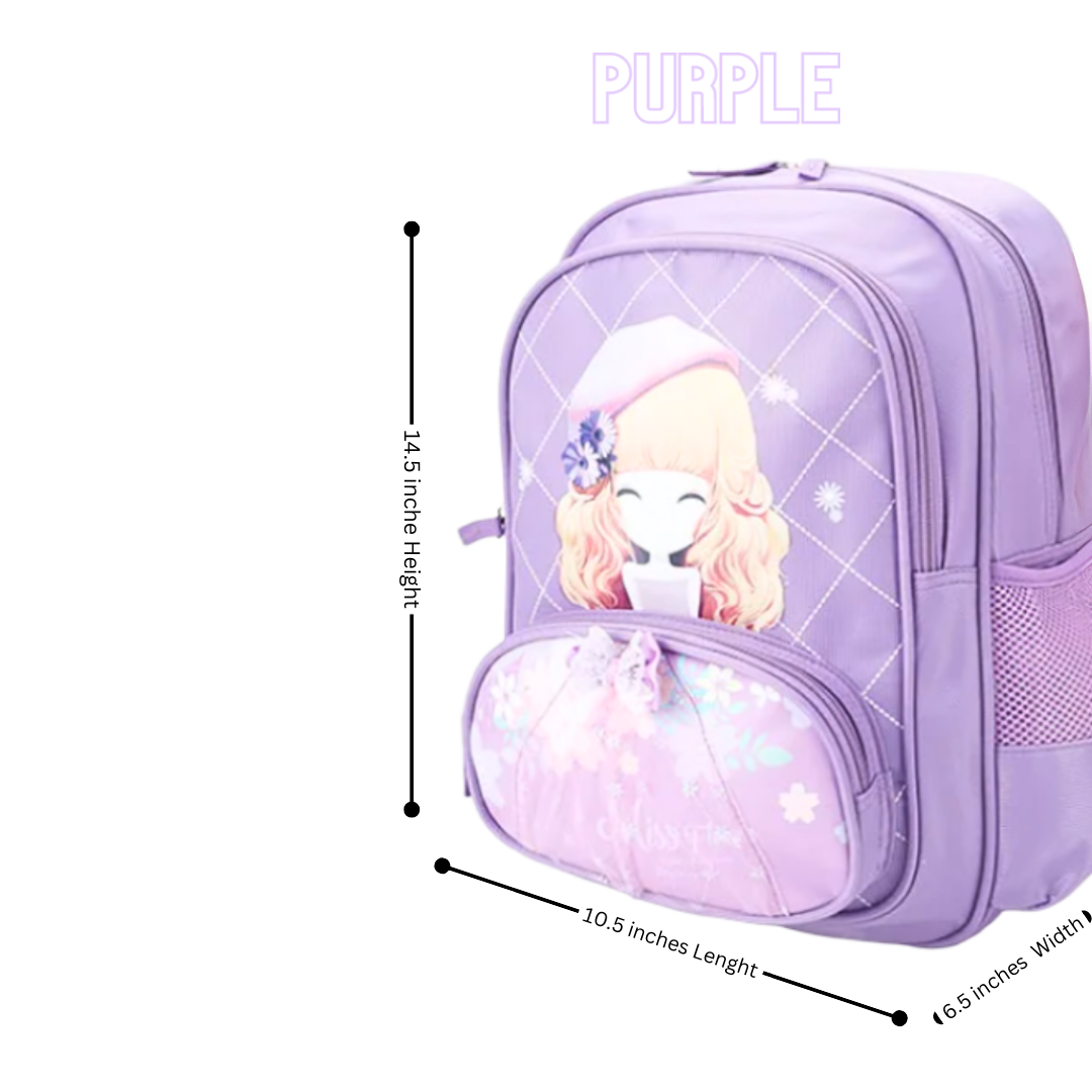 ZF: Children High Quality Backpack for Girls Kindergarten KG to 1 Class School Bag For kids School Bag For Girls