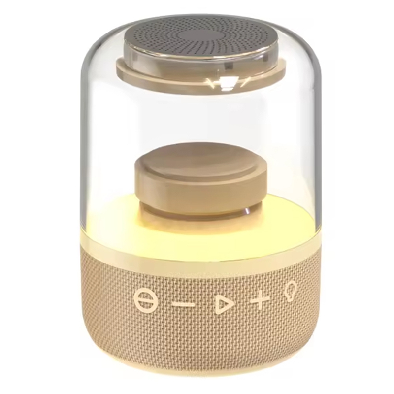 Luminous Bluetooth Digital Music Player with Subwoofer and Ambient Khaki Lighting Effect