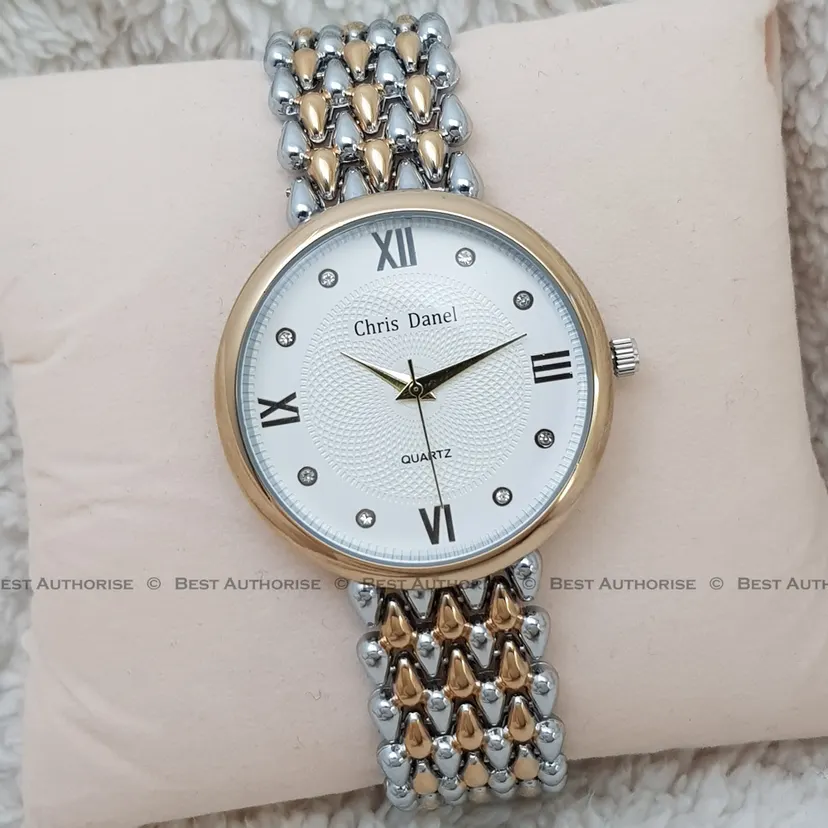 Chris Danel (Cd) Luxury Quartz Casual Design Waterproof Stainless Steel Strap Wrist Watch With Japan Movement