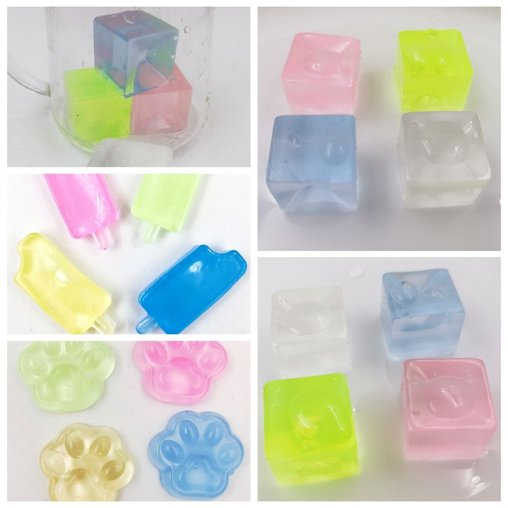 Ice Cube Ice Cube Balls Toy Mini Cat Paw Ice Block Squeeze Toy Cartoon Slow Rebound Cube Release Toys Kids Gifts
