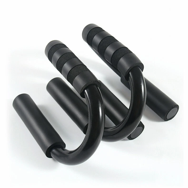 New Durable S-Shaped Steel Push-Up Bar with Non-Slip Grip Handles and Durable Tube Sleeve ( FREE WRIST SUPPORT)