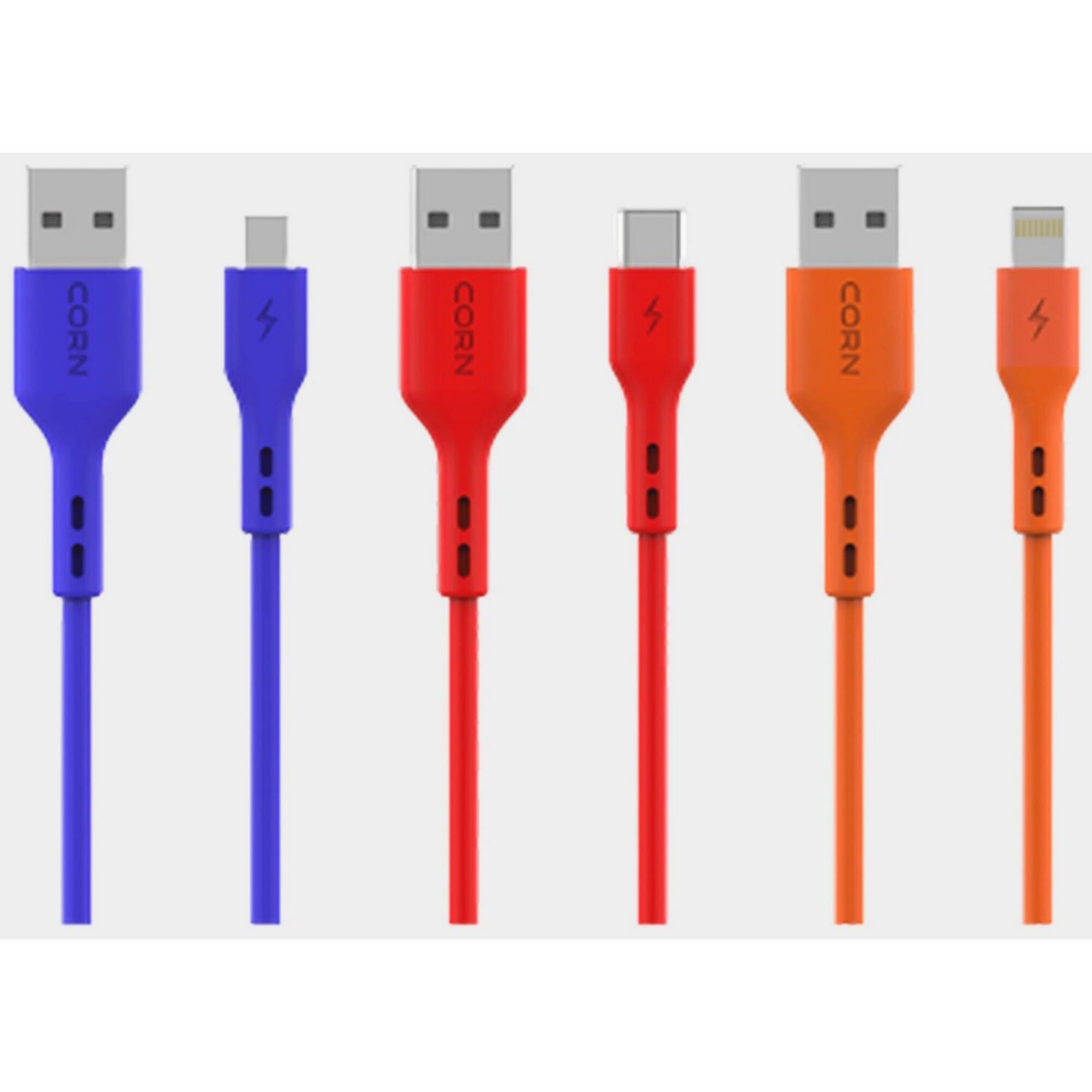 corn xc008-GP 3A type-c fast charging colorful data cauble charging & data sync
