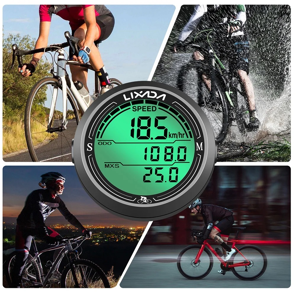 High Quality Cycling Equipment Bike Speedometer Large LCD Display Electronics Cycle Odometer Portable Mileage Tracker MTB Road Bike