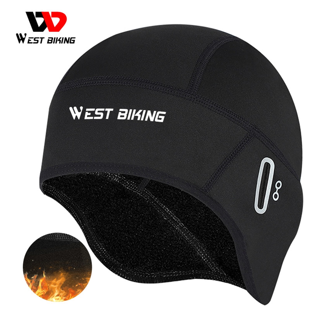 WEST BIKING Cycling Caps Winter Under MTB Helmet Liner Fleece Hat For Men Bicycle Skiing Beanie Running Hiking Skullcaps