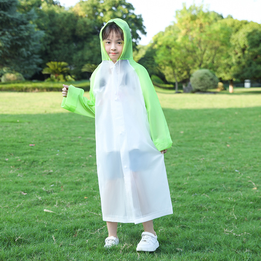 New EVA Kids Raincoat Non-disposable 5-12 Years Old Rain Coat Convenient Waterproof Reusable Poncho Outdoor