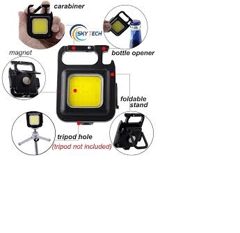 Mini LED Flashlight Work Light Portable Pocket Flashlight Keychains USB Rechargeable For Outdoor Camping Small Light