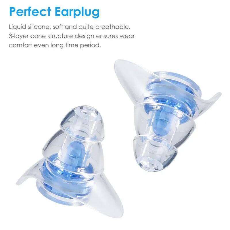 1 Pair Earplugs For Sleeping Study Concert Hear Safe Noise Cancelling Hearing Protection Silicone Ear Plugs