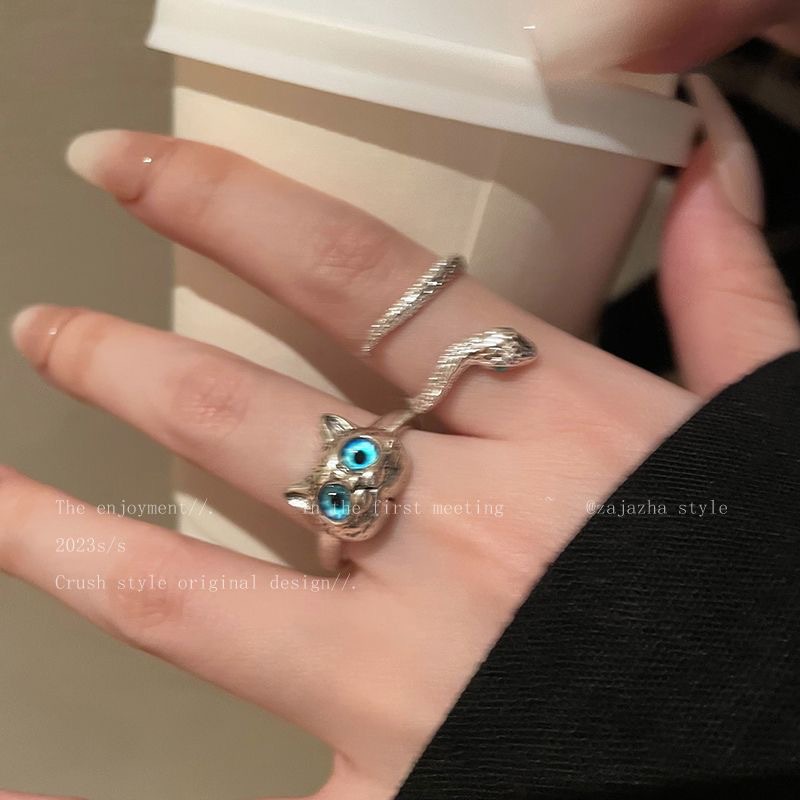 【Best Price Guaranteed】Cat Snake Ring Women's 2023 New Fashion Friend Ring
