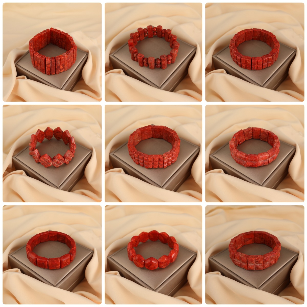 【New arrival】Ethnic Style Natural Grass Coral Hand Card Handset for Men and Women Couple Hot Bracelet Wen Play Bracelet Jewelry Tourist Products
