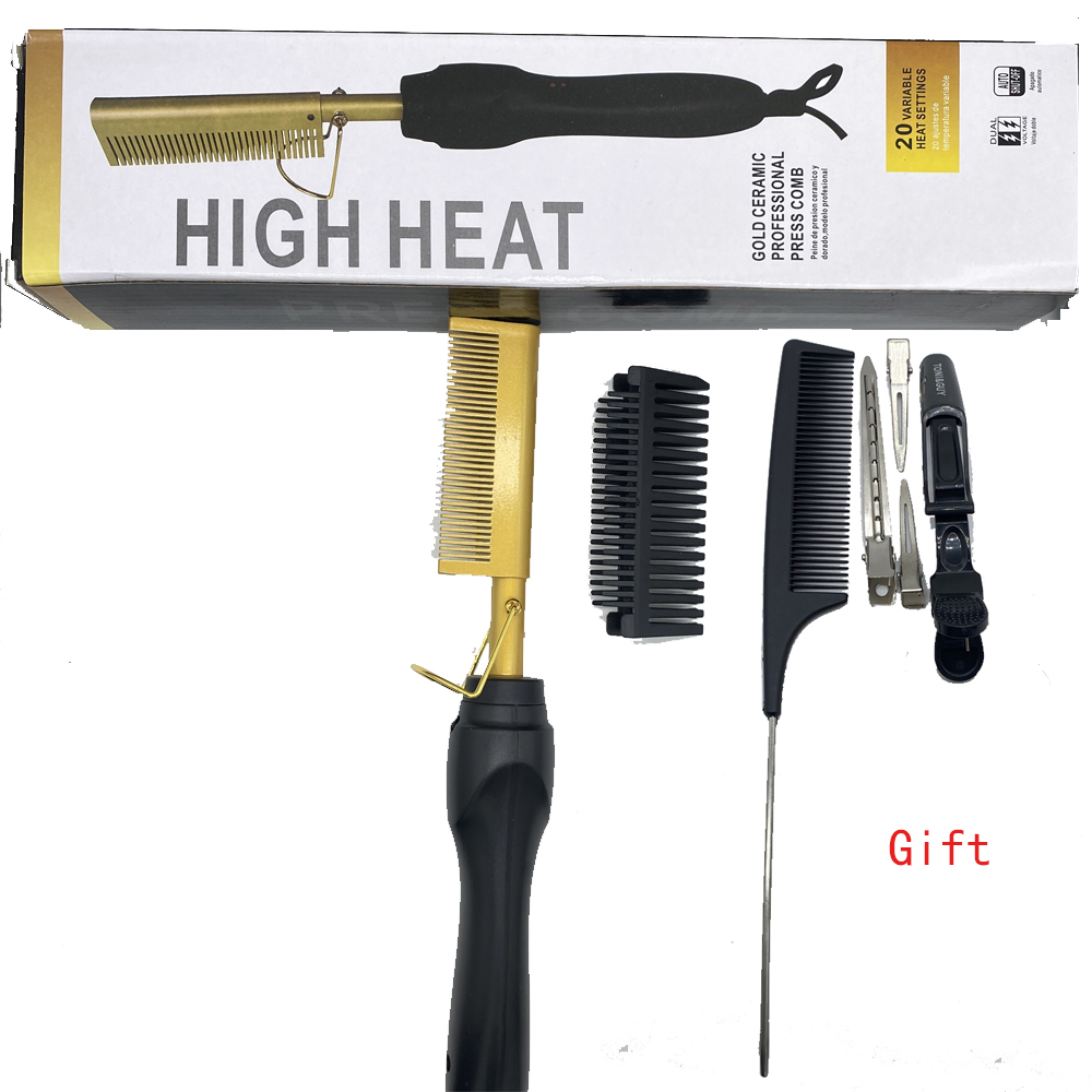 New style Hot comb press electric comb straightener brush Thermoelectric hair brush Styling tool