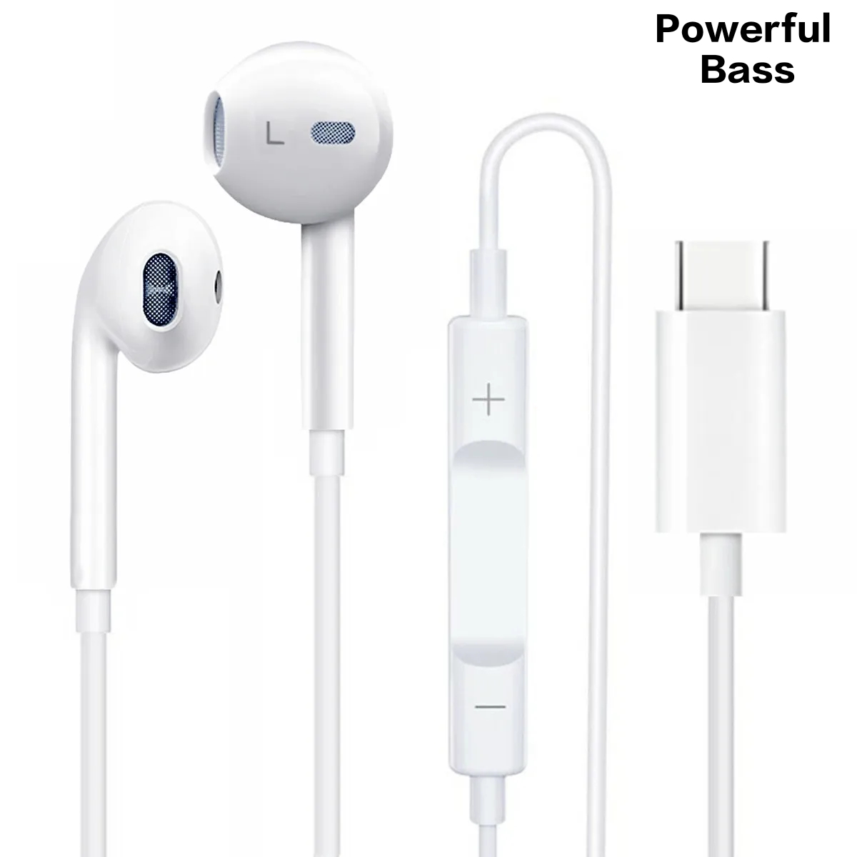 Type C Earphone For All i-phone Series 15 16 17 / Pro / Max Series - Direct Connect - Gaming ( No Need Bluetooth Connection ) Powerful Bass