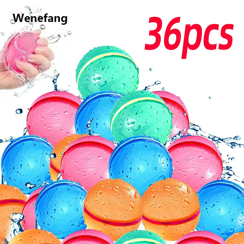 Wenefang Reusable Magnetic Water Balloons Refillable Water Balloon Quick High Quality Fill Self Sealing Water Splash Balls for Kids Swimming Pool