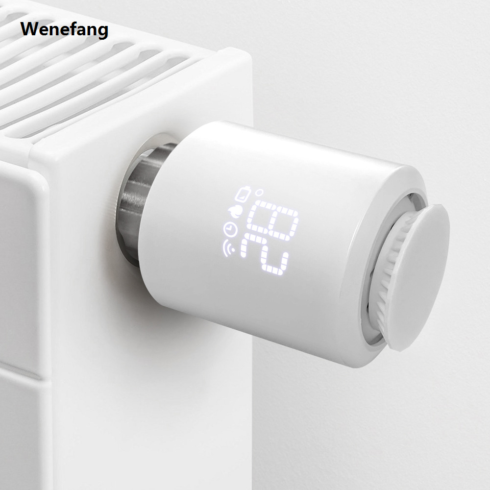Wenefang Tuya Smart Home ZigBee 3.0 Thermostatic Radiator Valve Smart Radiator Sales promotion Valve Temperature Controller Working Alexa Google Home