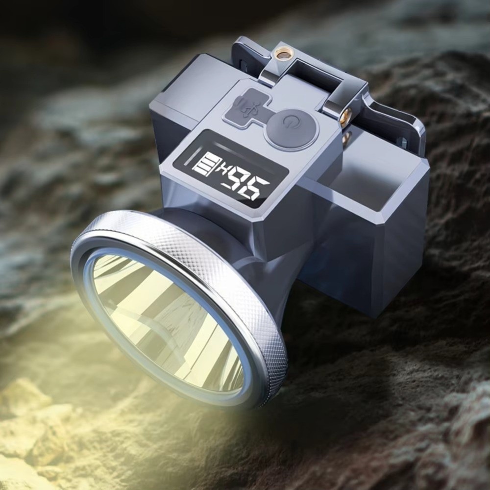 New Multifunctional Waterproof Headlight Rechargeable Super Bright Headlight Outdoor Camping Head Lamp Adjustable Angle LED Headlamp for Fishing Hiking