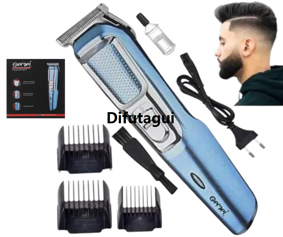 Difutagui Hair And Beard Trimmer Geemy Gm 6077, Rechargable Electric Hair Beard Bargain price Clipper Trimmer Haircut Set Shaving Shaver Mesen Potong Rambut