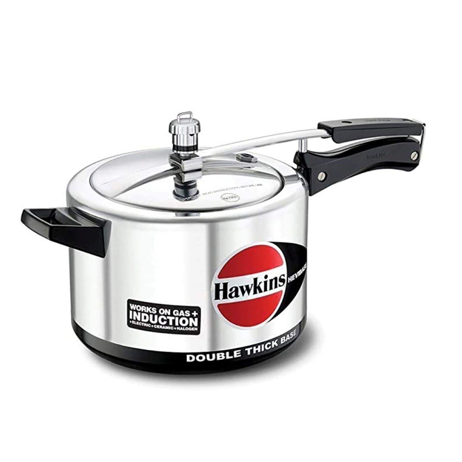 Hawkins Aluminum Heavibase Classic Pressure Cooker With Gas+Induction Base (H56 - 5 Litre)