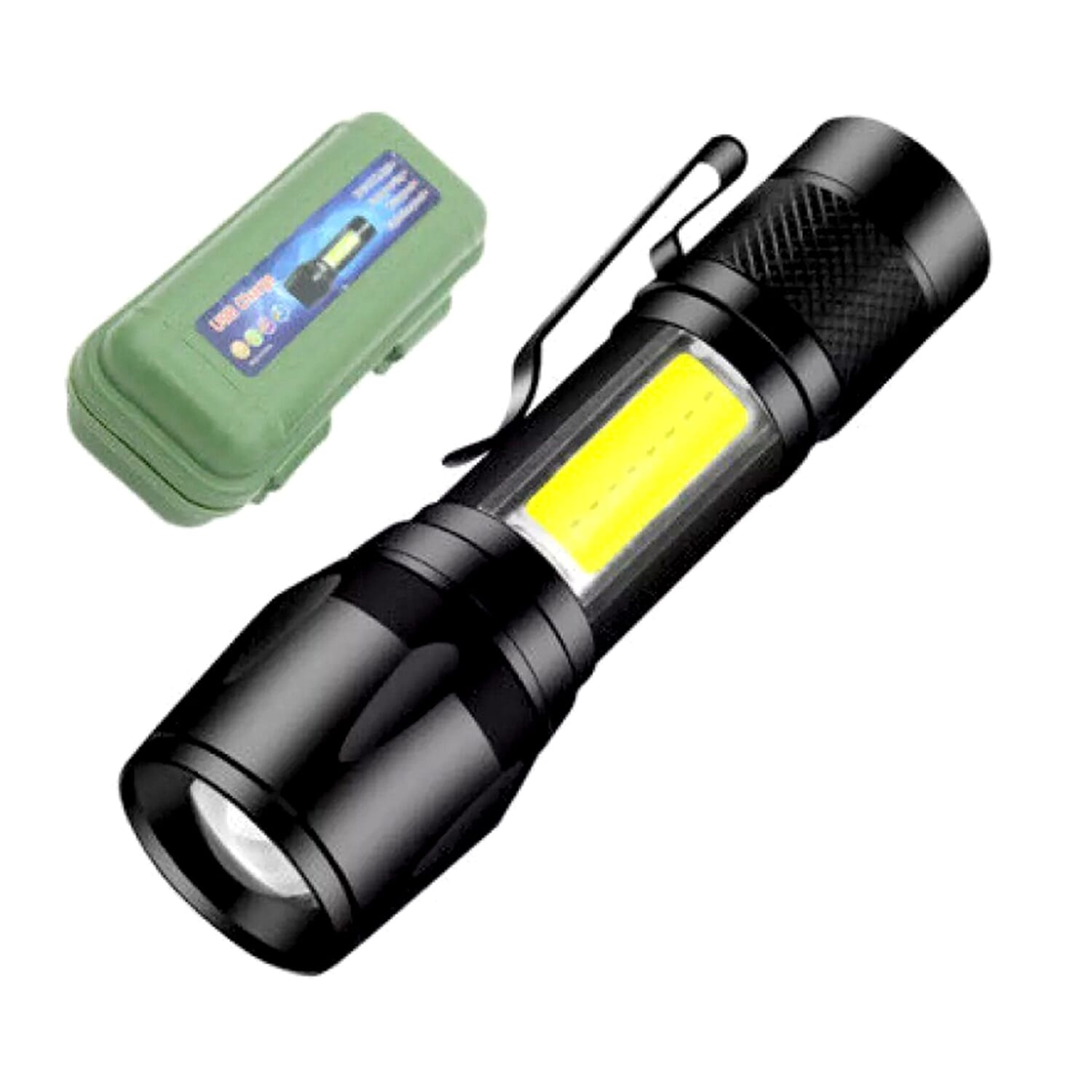 Mini Rechargable LED Tactical Powerful Zoomable Flashlight